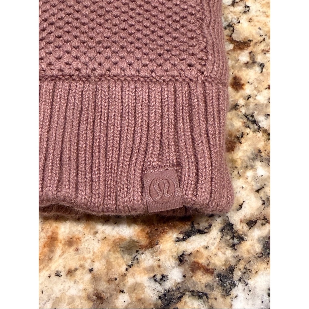 LULULEMON Fleece Lined Knit Mittens  in Spanish Oak (Mauve/Pink) O/S - Picture 6 of 8